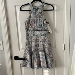 Parker Multicolor Patterned Halter Dress
